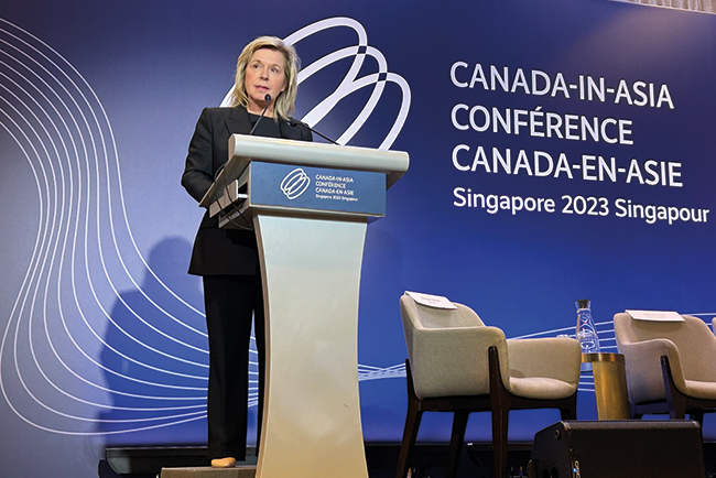 Martine Biron à la Conférence Canada-en-Asie , février 2023